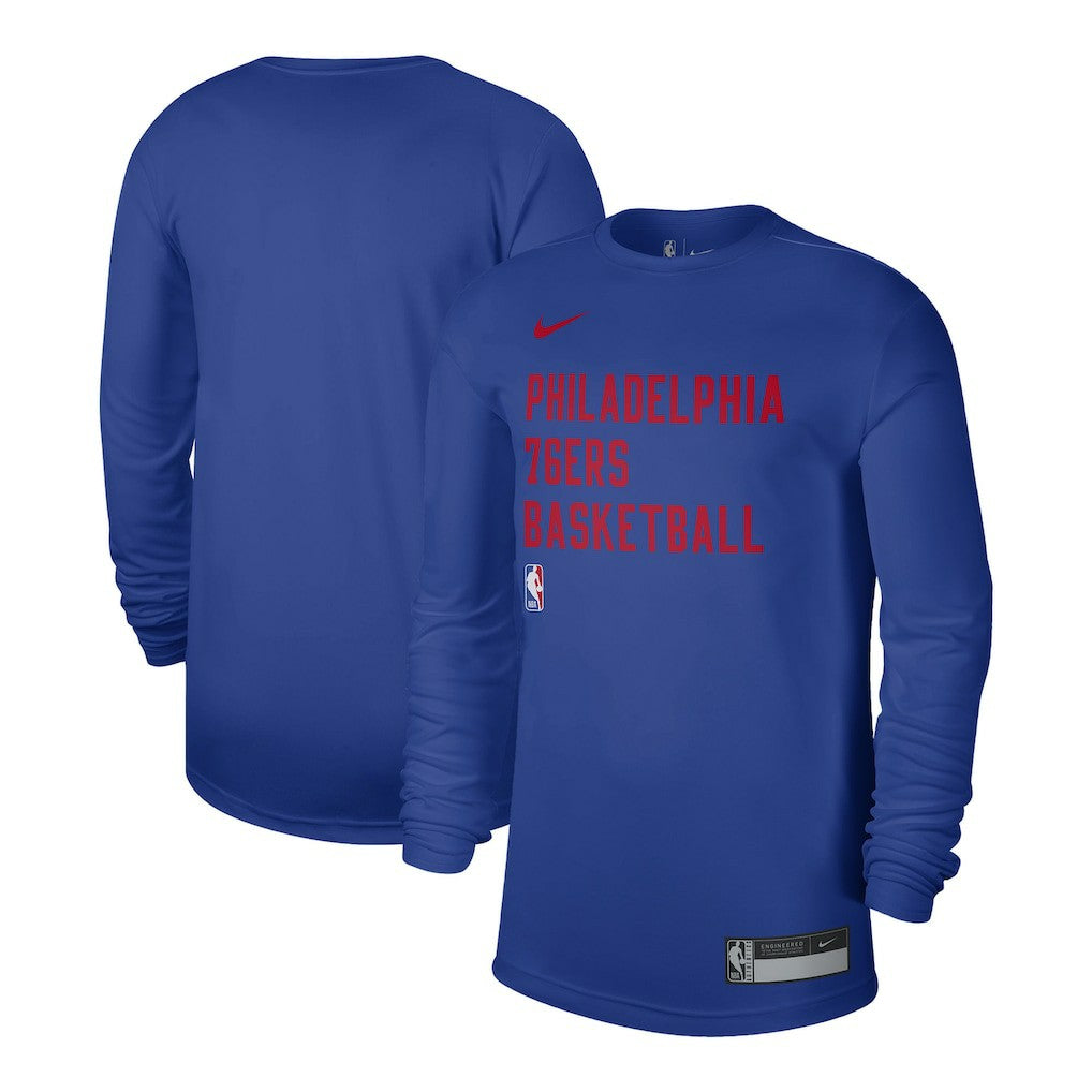Philadelphia 76ers Unisex 2023/24 Legend On-Court Practice Long Sleeve T-Shirt Royal | Nike US