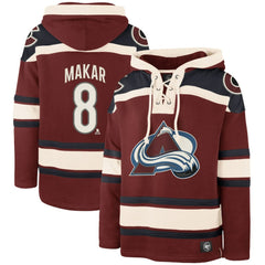 Cale Makar Colorado Avalanche '47 Player Name & Number Lacer Pullover Hoodie - Burgundy - NHL 5266613
