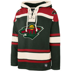 Kirill Kaprizov Minnesota Wild '47 Player Name & Number Lacer Pullover Hoodie - Green - NHL 5266615