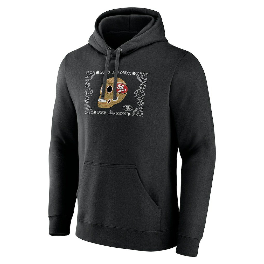 San Francisco 49ers Sugar Skull Pullover Hoodie Black
