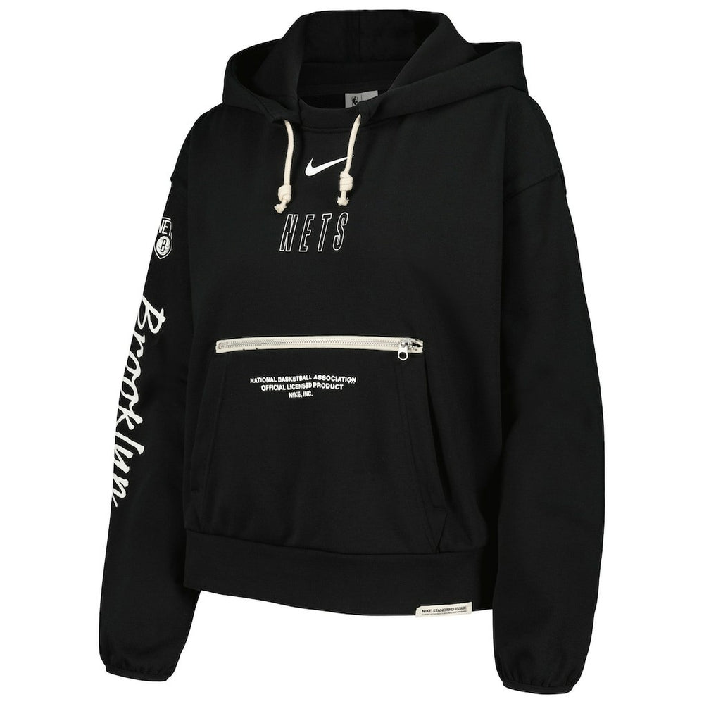 Brooklyn Nets Women's Courtside Standard Issue Performance Pullover Hoodie Black | Nike outlet
