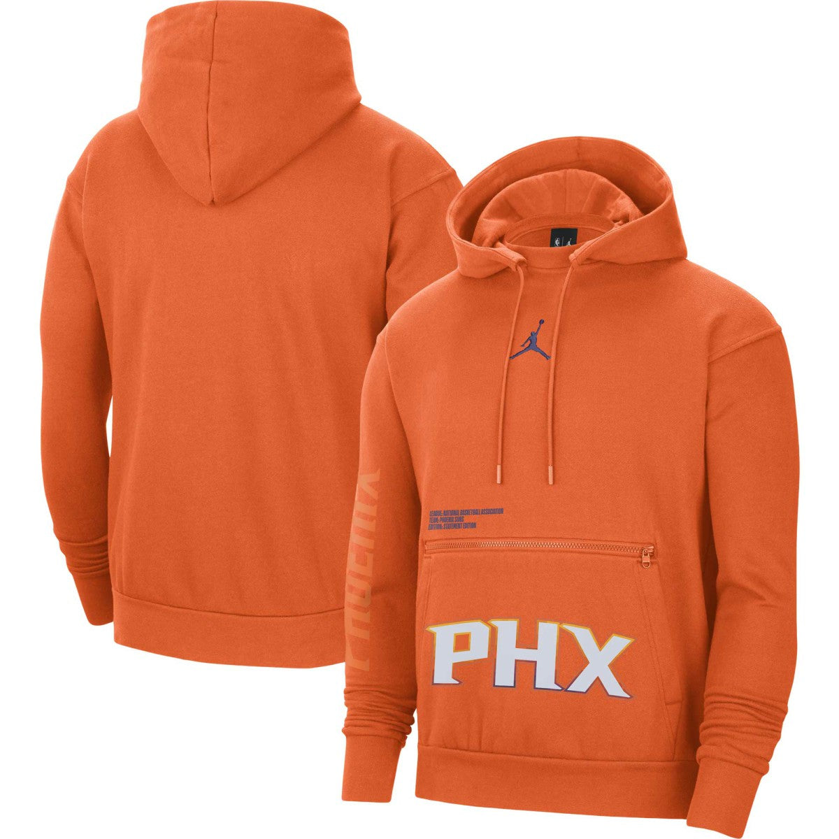 Phoenix Suns Jordan Brand Courtside Statement Edition Pullover Hoodie Orange