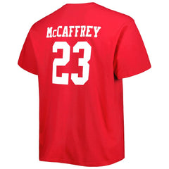 Fanatics Christian McCaffrey San Francisco 49ers Big & Tall Player Name & Number T-Shirt Scarlet