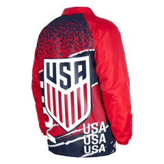 USMNT 5th & Ocean by New Era Throwback Coaches Raglan Full-Snap Jacket Navy - New Era outlet
