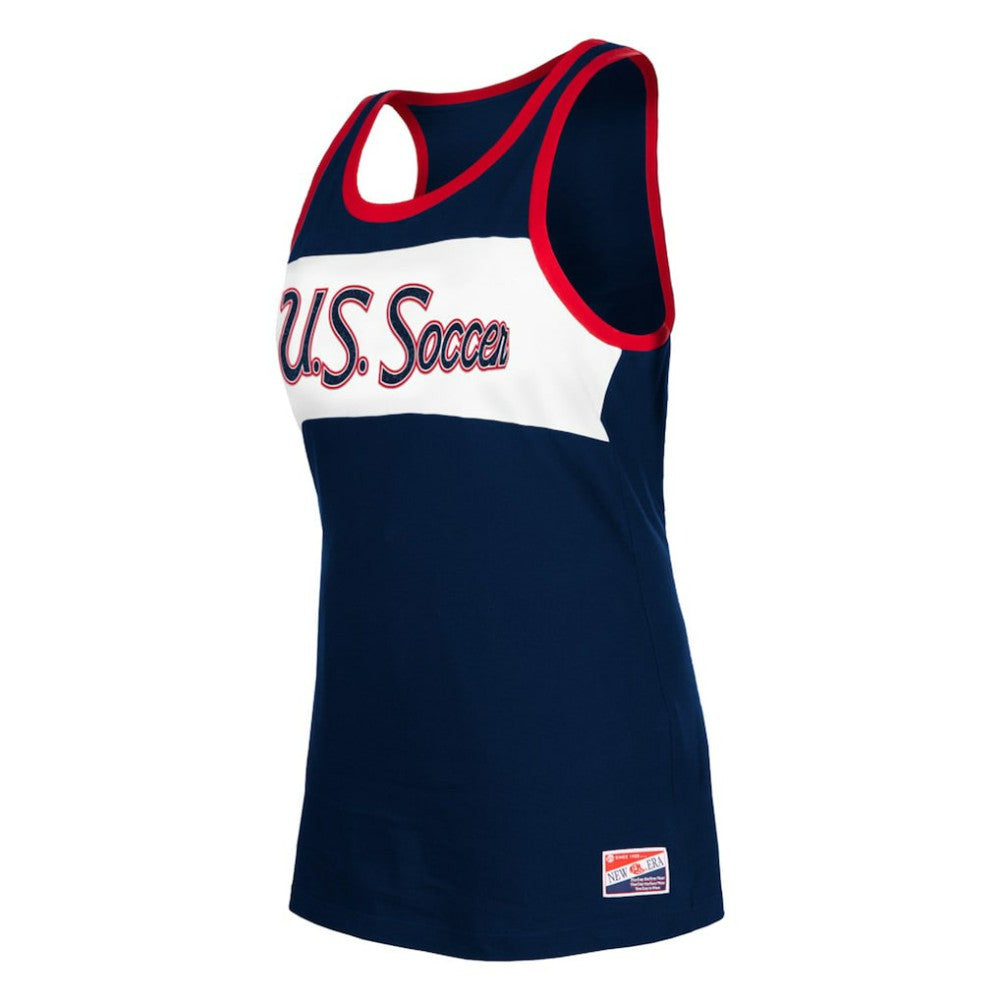 USWNT 5th & Ocean by New Era Women's Throwback Jersey Racer Tank Top Navy - New Era for sale