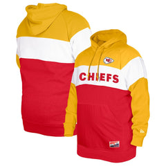 Kansas City Chiefs New Era Big & Tall Current Colorblock Pullover Hoodie Red
