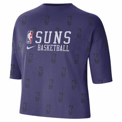 Phoenix Suns Women's Allover NBA Logo Boxy T-Shirt Purple | Nike outlet