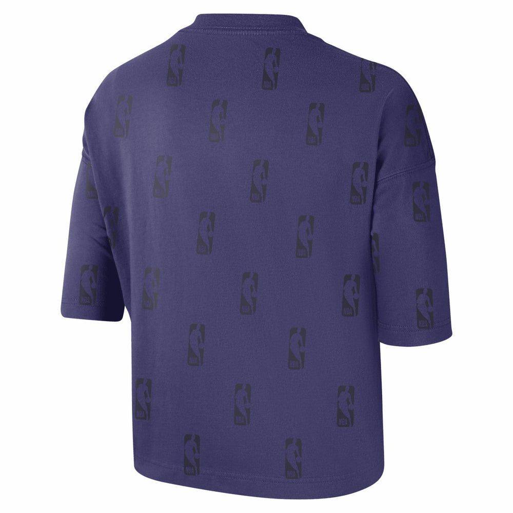 Phoenix Suns Women's Allover NBA Logo Boxy T-Shirt Purple | Nike outlet