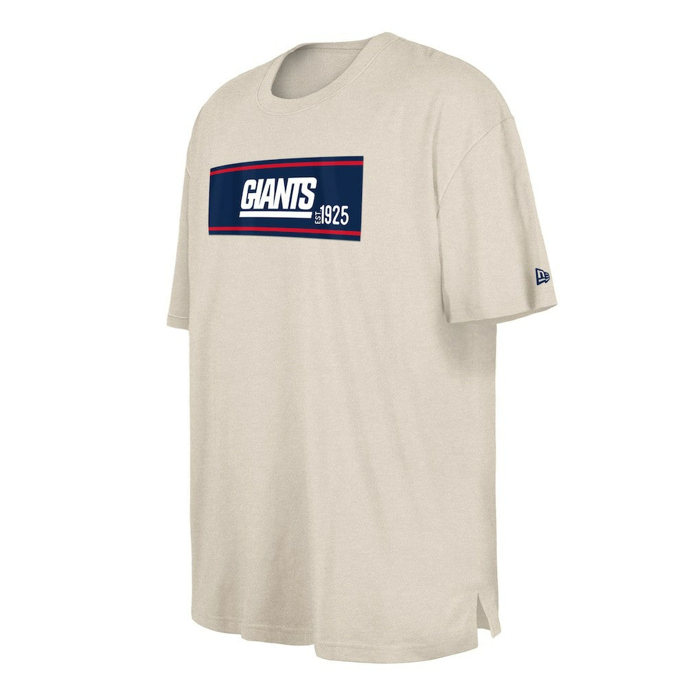 New York Giants New Era Third Down Big & Tall Historic T-Shirt Cream
