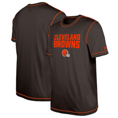 Cleveland Browns New Era Third Down Puff Print T-Shirt Brown