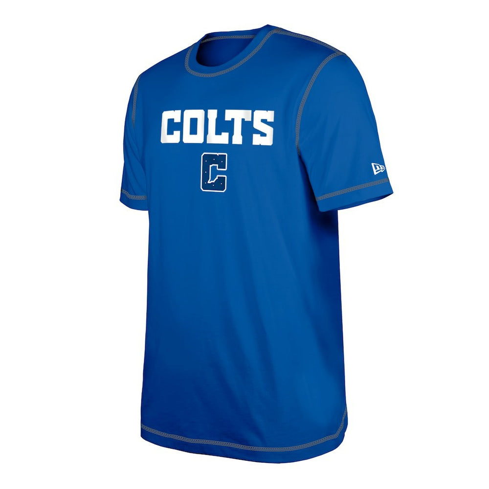 Indianapolis Colts New Era Third Down Puff Print T-Shirt Royal