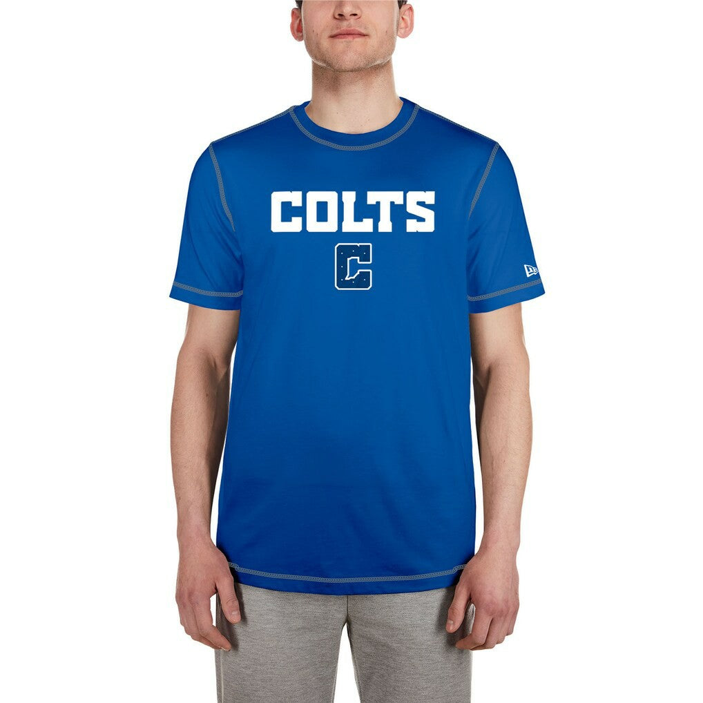 Indianapolis Colts New Era Third Down Puff Print T-Shirt Royal