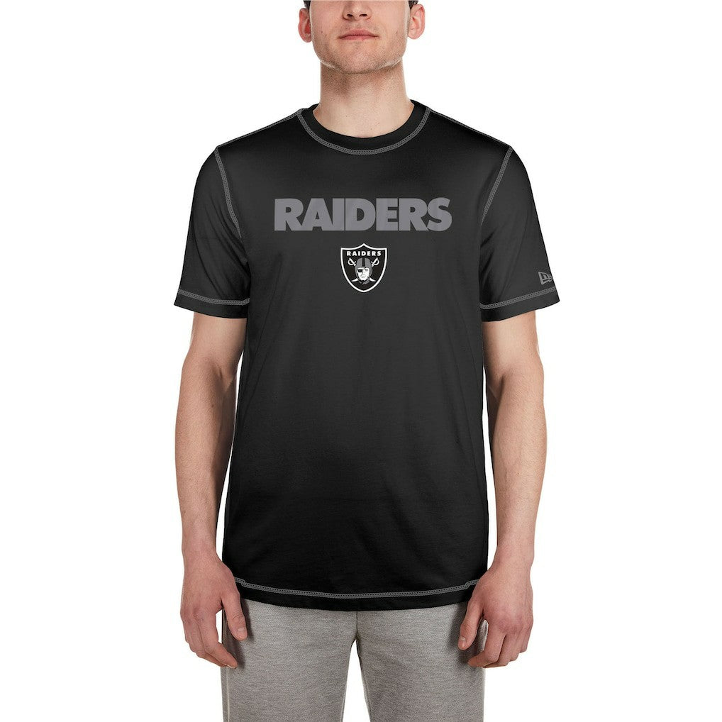 Las Vegas Raiders New Era Third Down Puff Print T-Shirt Black