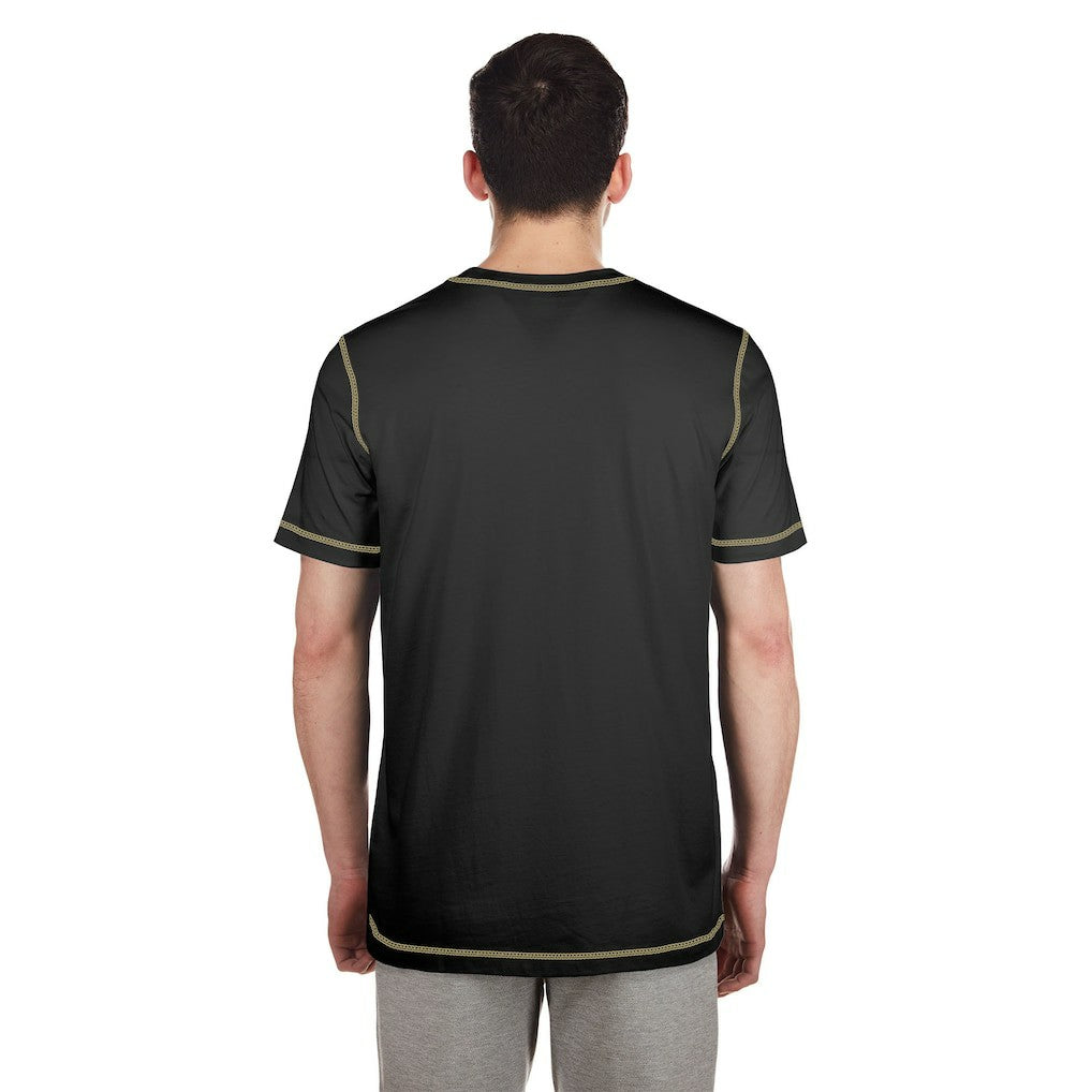 New Orleans Saints New Era Third Down Puff Print T-Shirt Black