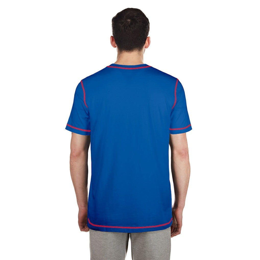 New York Giants New Era Third Down Puff Print T-Shirt Royal