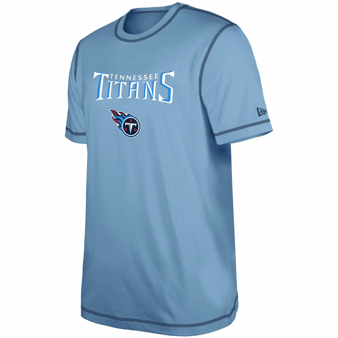 Tennessee Titans New Era Third Down Puff Print T-Shirt Light Blue