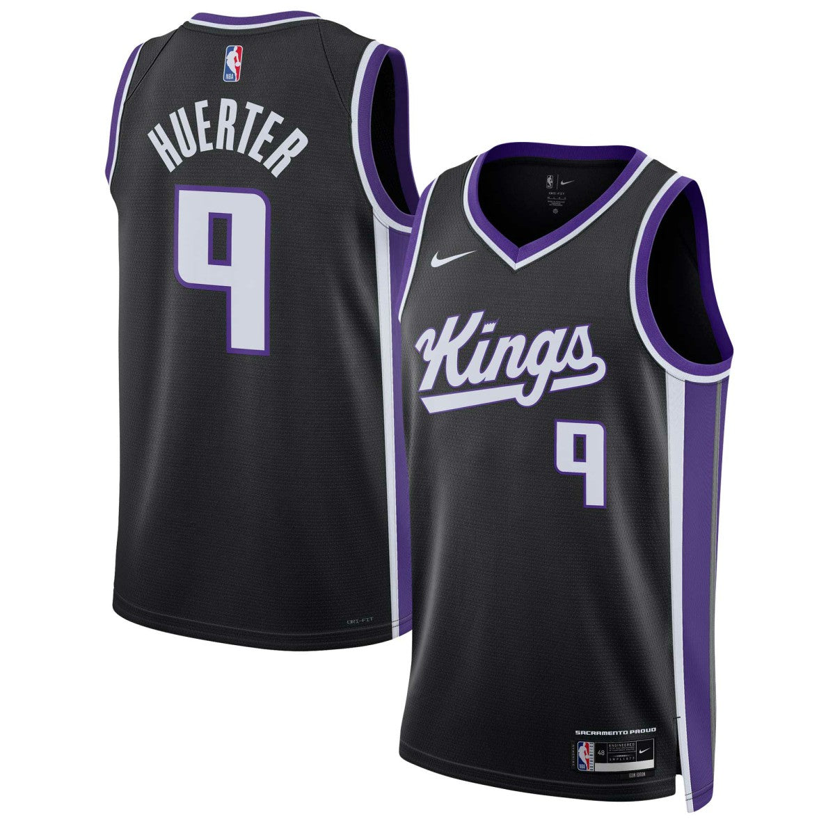 Kevin Huerter Sacramento Kings Unisex Swingman Jersey Icon Edition Black | Nike outlet