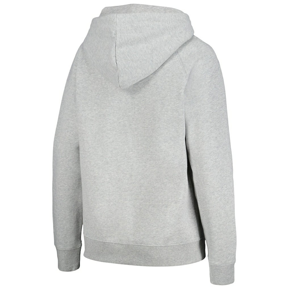 Denver Broncos New Era Women's Floral Raglan Pullover Hoodie Gray