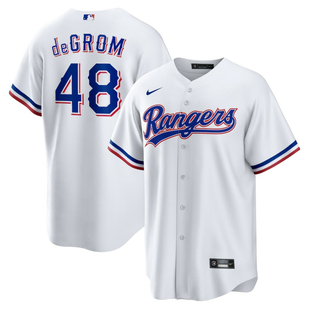 Jacob deGrom Texas Rangers Nike Home Replica Player Jersey - White - Nike on Sale