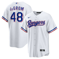 Jacob deGrom Texas Rangers Nike Home Replica Player Jersey - White - Nike on Sale