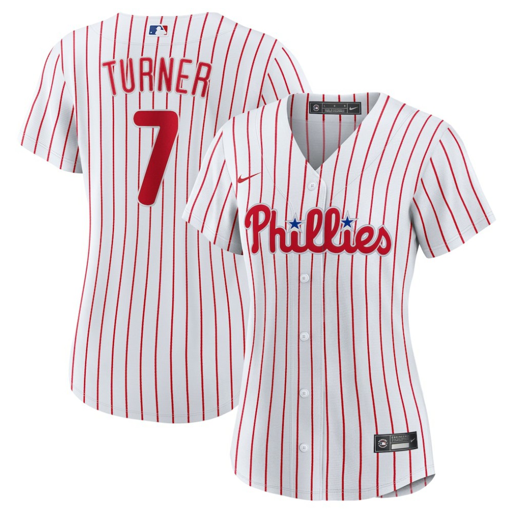 Trea Turner Philadelphia Phillies Nike Women's Home Replica Player Jersey - White - Nike Sale