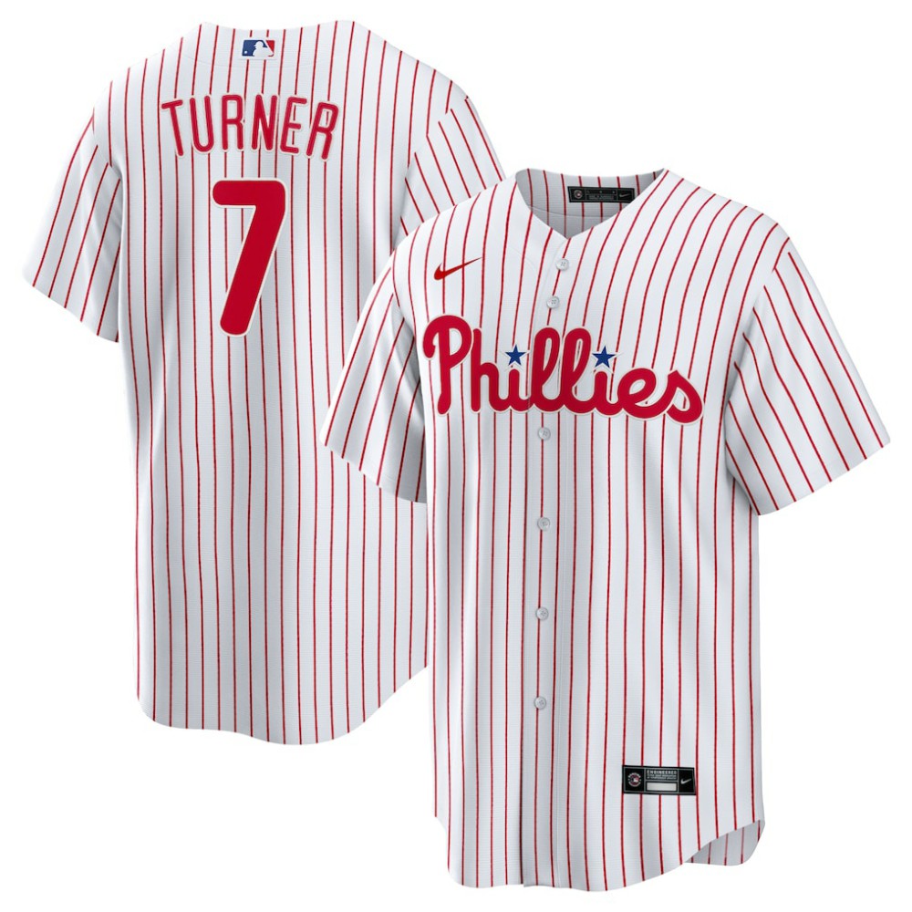 Trea Turner Philadelphia Phillies Nike Home Replica Player Jersey - White - Nike Online