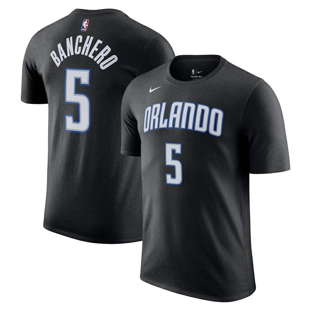 Paolo Banchero Orlando Magic Icon 2022/23 Name & Number T-Shirt Black | Nike for sale
