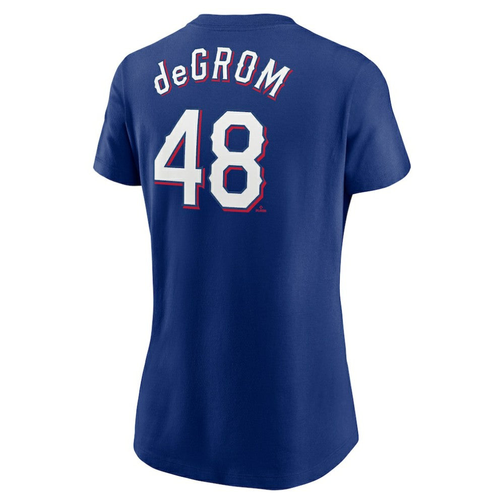 Jacob deGrom Texas Rangers Nike Women's 2023 Name & Number T-Shirt - Royal - Nike Online