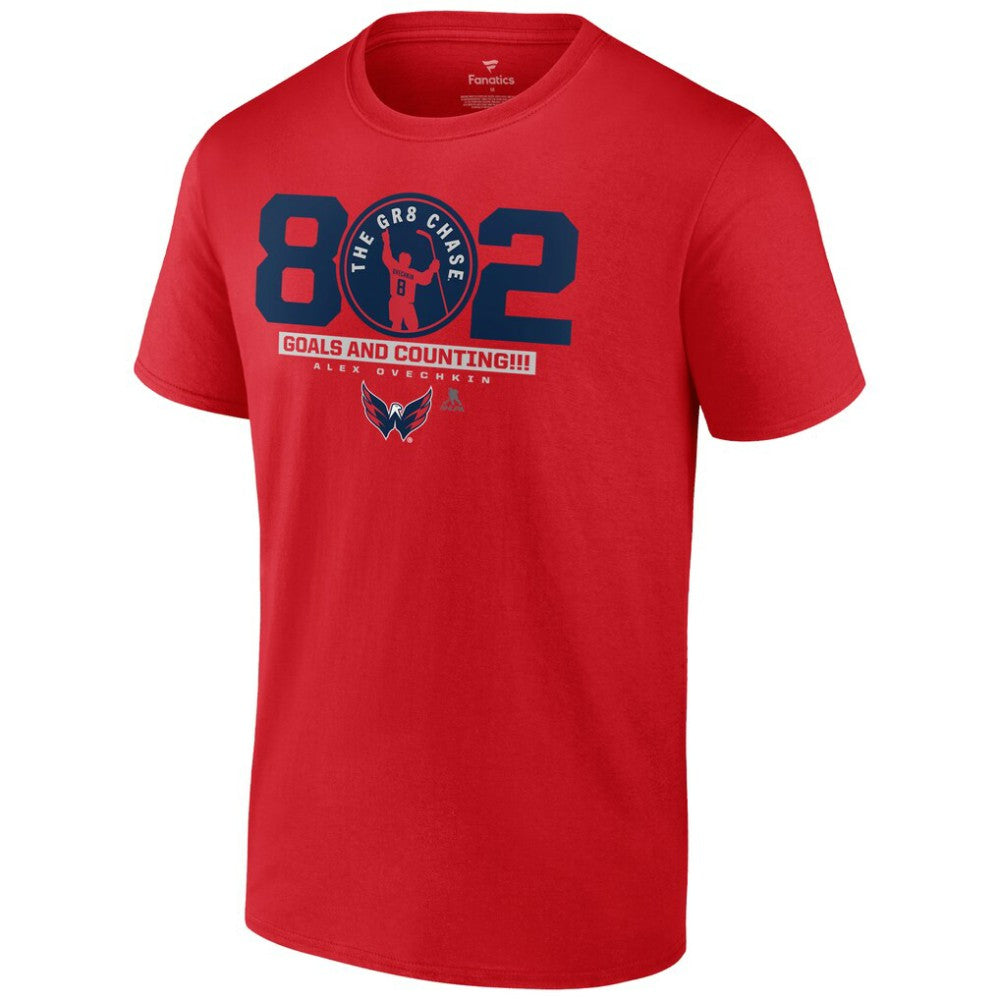 Alexander Ovechkin Washington Capitals Fanatics The Gr8 Chase T-Shirt - Red - NHL 5271695