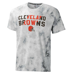 Cleveland Browns MSX by Michael Strahan Resolution Tie-Dye Raglan T-Shirt Gray