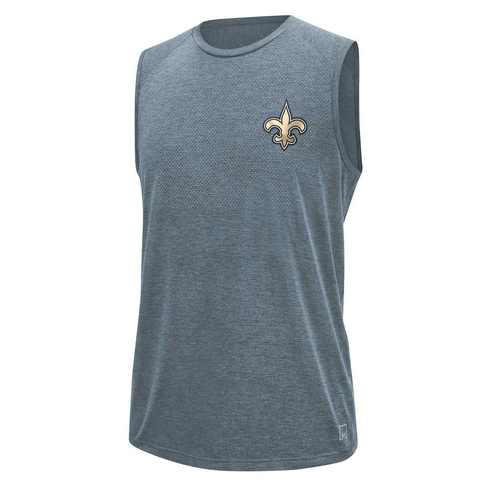New Orleans Saints MSX by Michael Strahan Warm Up Sleeveless T-Shirt Gray