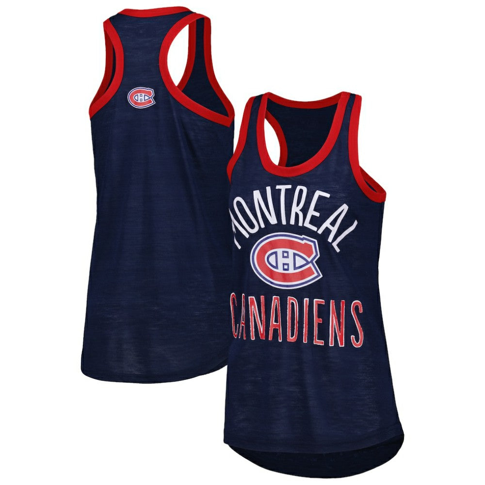 Montreal Canadiens G-III 4Her by Carl Banks Women's First Base Racerback Scoop Neck Tank Top - Navy - NHL 5271914