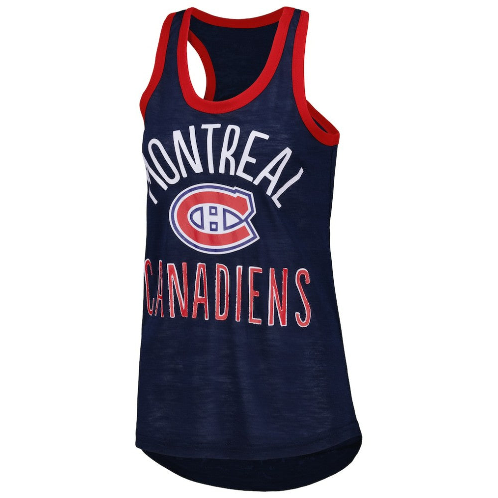 Montreal Canadiens G-III 4Her by Carl Banks Women's First Base Racerback Scoop Neck Tank Top - Navy - NHL 5271914