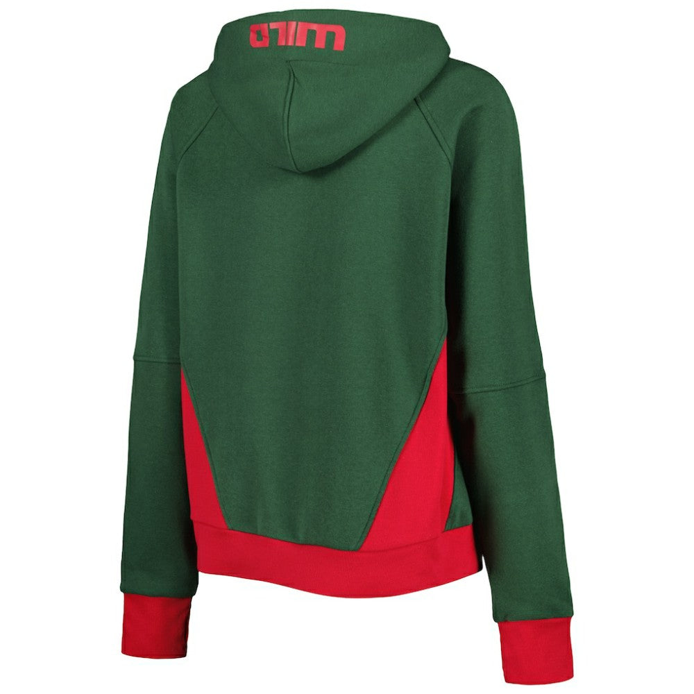 Minnesota Wild Starter Women's Wishbone Half-Zip Hoodie - Green - NHL 5271984