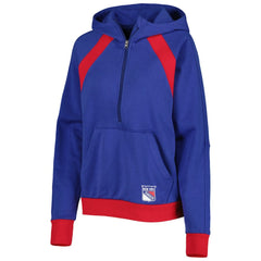 New York Rangers Starter Women's Wishbone Half-Zip Hoodie - Blue - NHL 5271986