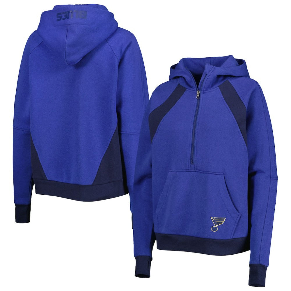 St. Louis Blues Starter Women's Wishbone Half-Zip Hoodie - Blue - NHL 5271988