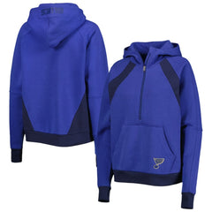 St. Louis Blues Starter Women's Wishbone Half-Zip Hoodie - Blue - NHL 5271988