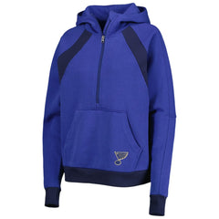 St. Louis Blues Starter Women's Wishbone Half-Zip Hoodie - Blue - NHL 5271988