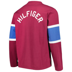 Colorado Avalanche Tommy Hilfiger Walter Lace-Up Long Sleeve Top - Burgundy - NHL 5272037
