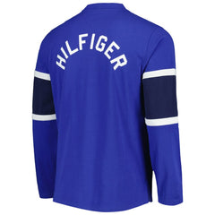 St. Louis Blues Tommy Hilfiger Walter Lace-Up Long Sleeve Top - Blue - NHL 5272043