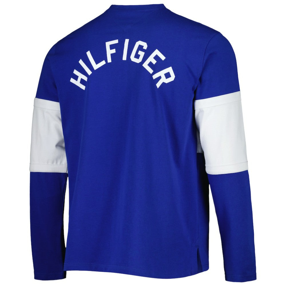 Tampa Bay Lightning Tommy Hilfiger Walter Lace-Up Long Sleeve Top - Blue - NHL 5272045