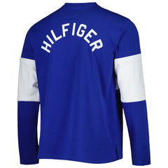 Tampa Bay Lightning Tommy Hilfiger Walter Lace-Up Long Sleeve Top - Blue - NHL 5272045