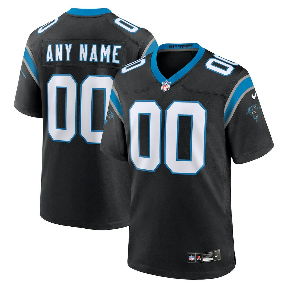 Nike Carolina Panthers Custom Game Jersey Black