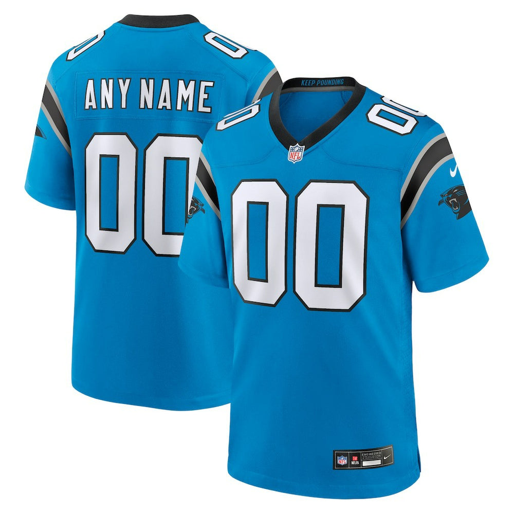 Nike Carolina Panthers Alternate Custom Game Jersey Blue