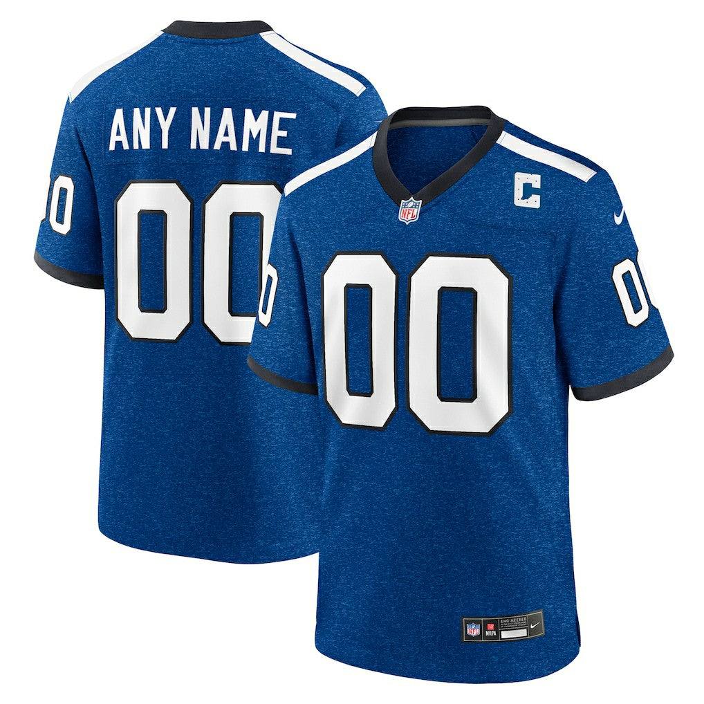 Nike Indiana Nights Indianapolis Colts Alternate Custom Game Jersey Blue