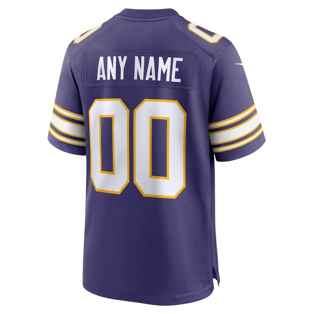 Nike Minnesota Vikings Classic Custom Game Jersey Purple