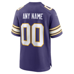 Nike Minnesota Vikings Classic Custom Game Jersey Purple