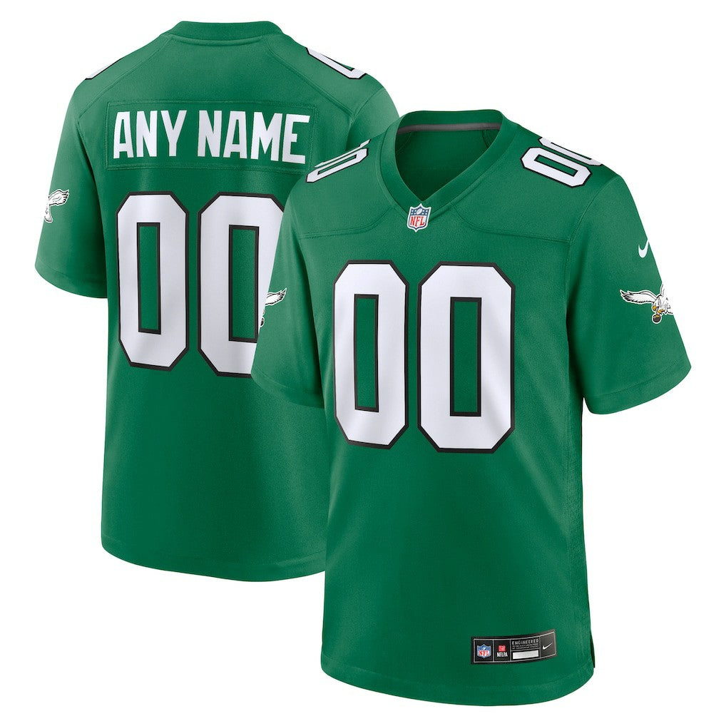Nike Philadelphia Eagles Alternate Custom Game Jersey Kelly Green