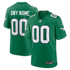 Nike Philadelphia Eagles Alternate Custom Game Jersey Kelly Green