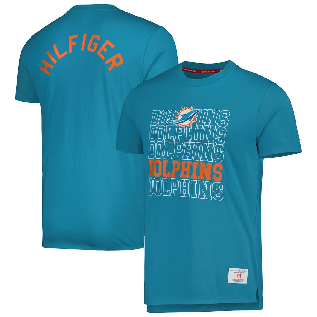 Miami Dolphins Tommy Hilfiger Liam T-Shirt Aqua